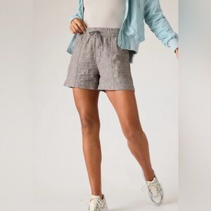 Athleta Retreat Linen Mid Rise Shorts - Gray - Size Small - Never Been Worn